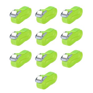 vidaXL Cintas 10 pcs 0,25 toneladas 5mx25mm verde fluorescente