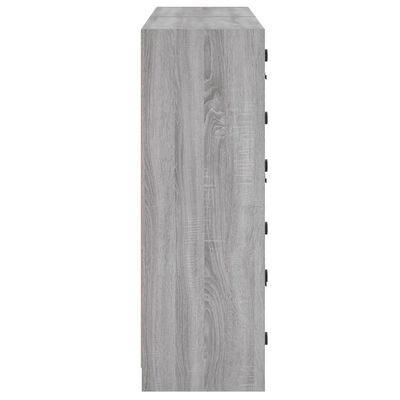 vidaXL Estante c/ portas 136x37x109 cm derivados madeira cinza sonoma