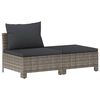 vidaXL 6 pcs conjunto lounge de jardim c/ almofadões vime PE cinzento