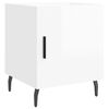 vidaXL Mesa cabeceira 2pcs 40x40x50cm deriv. madeira branco brilhante
