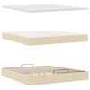 vidaXL Estrutura de cama otomana com colch&otilde;es tecido creme 200x200cm