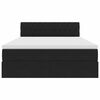 vidaXL Cama com Armazenamento com colch&atilde;o Preto 140 x 190 cm Veludo