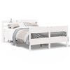 vidaXL Cama sem colch&atilde;o 120x200 cm madeira de pinho maci&ccedil;a branco