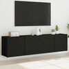 vidaXL Móveis de parede para TV 2 pcs 80x30x41 cm preto