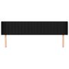 vidaXL Cabeceira de cama c/ abas tecido 163x16x78/88 cm preto
