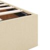 vidaXL Estrutura cama otomana sem colch&atilde;o 140x190 cm tecido cor creme