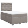 vidaXL Cama boxspring c/ colch&atilde;o 120x190cm tecido castanho-acinzentado