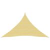 vidaXL Vela de Sombra 4 x 4 x 5,8 m HDPE Triangular Amarelo e Branco