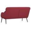 vidaXL Banco 110x76x80 cm couro artificial vermelho tinto