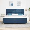 vidaXL Cama Box Spring LED com colch&atilde;o Azul 200 x 200 cm tecido