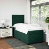 vidaXL Cama com molas/colch&atilde;o 100x200 cm veludo verde-escuro