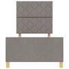 vidaXL Estrutura da Cama Cinzento-acastanhado 90 x 200 cm tecido