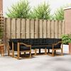 vidaXL Conjunto de Sof&aacute;s para Exterior 6 pcs Natural e Preto