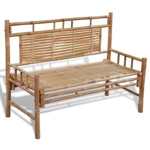 vidaXL Banco de jardim 120 cm bambu