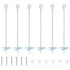 vidaXL &Acirc;ncora para Terra 6 pcs Prateado &Oslash;10 x 50 cm Metal Galvanizado