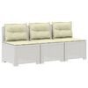 vidaXL Sof&aacute; de Jardim 3 Lugares com Almofadas visual Rattan 3 lugar PP