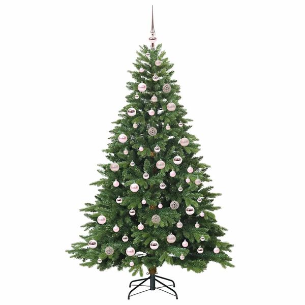 vidaXL &Aacute;rvore de Natal Artificial com 300 LEDs Verde 180 cm PE e PVC