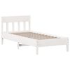 vidaXL Cama sem colchão 75x190 cm madeira de pinho maciça branco