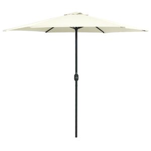 vidaXL Guarda-sol de jardim c/ poste alum&iacute;nio 270x246 cm branco areia