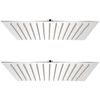 vidaXL Cabe&ccedil;a de chuveiro 2 pcs a&ccedil;o inoxid&aacute;vel 25x25 cm