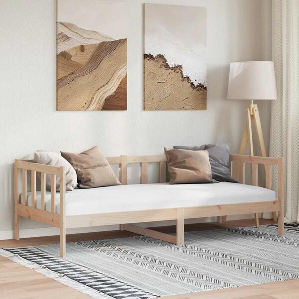 vidaXL Sofá-cama pinho maciço 90x200 cm