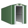 vidaXL Abrigo de jardim 192x523x223 cm aço galvanizado verde