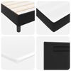 vidaXL Cama Box com colch&atilde;o Preto 140 x 190 cm Couro sint&eacute;tico