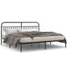 vidaXL Estrutura de cama com cabeceira 200x200 cm metal preto