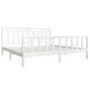 vidaXL Estrutura de cama 200x200 cm madeira maciça branco