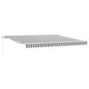 vidaXL Toldo retr&aacute;til manual 400x300 cm antracite e branco