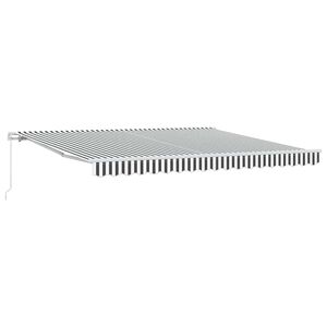 vidaXL Toldo retr&aacute;til manual 400x300 cm antracite e branco