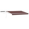 vidaXL Toldo Retr&aacute;til El&eacute;trico Marrom e Branco 2,5 x 2 m