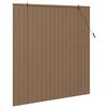 vidaXL Estores de rolo com cortinas Manual Castanho 150 x 160 cm Bambu