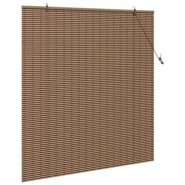 vidaXL Estores de rolo com cortinas Manual Castanho 150 x 160 cm Bambu