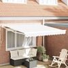 vidaXL Toldo Manual Branco 3 x 2,5 m Poli&eacute;ster e metal