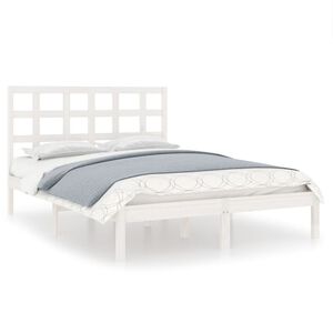 vidaXL Estrutura de cama 160x200 cm madeira maci&ccedil;a branco