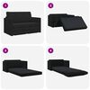 vidaXL Sof&aacute;-Cama 110cm Preto Veludo