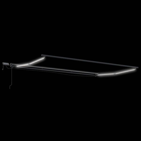 vidaXL Estrutura de Toldo Manual com LEDs Antracite 4 &times; 3 m Alum&iacute;nio