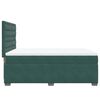vidaXL Cama com molas/colch&atilde;o 140x190 cm veludo verde-escuro