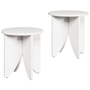 vidaXL Mesa de centro 2 pcs Branco