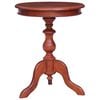 vidaXL Mesa de apoio 50x50x65 cm madeira de mogno maci&ccedil;a castanho