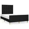 vidaXL Estrutura de cama sem colch&atilde;o 120x200 cm tecido preto