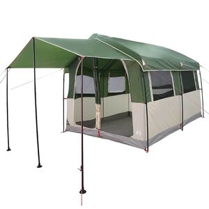 vidaXL Barraca Familiar com telhado Verde e Branco 324 x 255 x 230 cm