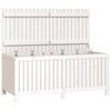 vidaXL Caixa de arruma&ccedil;&atilde;o jardim 134x68x64 cm pinho maci&ccedil;o branco