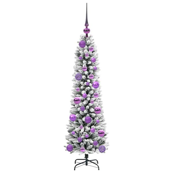 vidaXL &Aacute;rvore de Natal Artificial Branco 120 cm PVC, Metal e Pl&aacute;stico