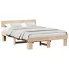 vidaXL Estrutura da Cama com cabeceira Natural 140 x 200 cm