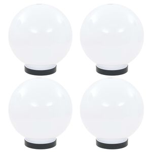 vidaXL Candeeiros esf&eacute;ricos LED 4 pcs 20 cm PMMA