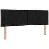 vidaXL Cabeceira Preto 144 cm tecido