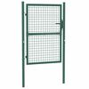 vidaXL Port&atilde;o de cerca em a&ccedil;o 100x125 cm verde