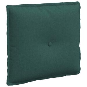 vidaXL Travesseiro para Costas Verde Escuro 50 x 19 x 45 cm tecido